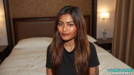 Hot Thai slut takes picture on edge of bed