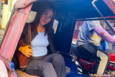 Asian MILF poses for photo in Philippines trike