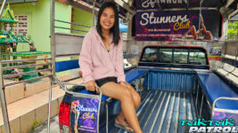 Thai model poses on tuktuk