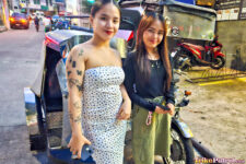 Two Pinay hotties pose next to trike